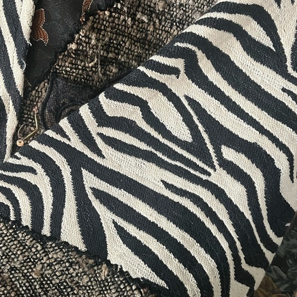 Sandy Starkman Silk and Leather Vintage Patchwork Jacket - Picture 9 of 14